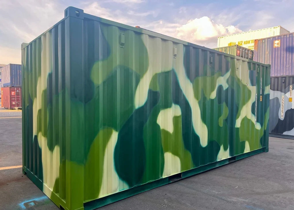 Conteneur maritime de 20 pieds – Camouflage