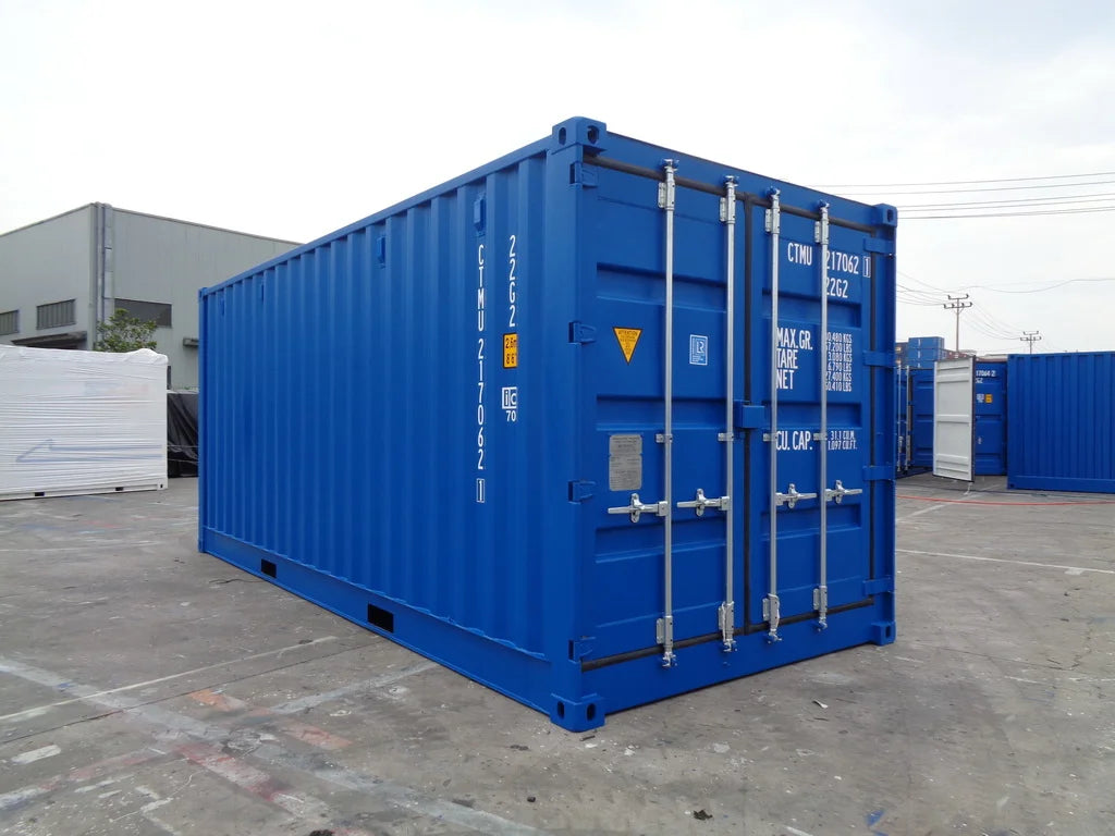 Conteneur maritime neuf de 20 pieds à ouverture latérale, bleu